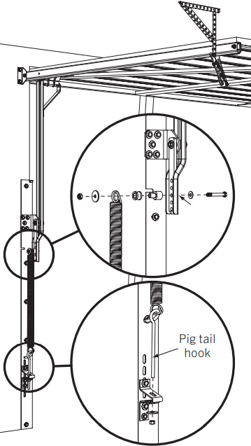 tilt door spring assembly
